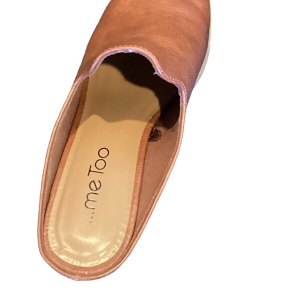 Me Too Paulina Mule Sz 7-1/2M Cognac Brown Slip-On #255C - Picture 6 of 9